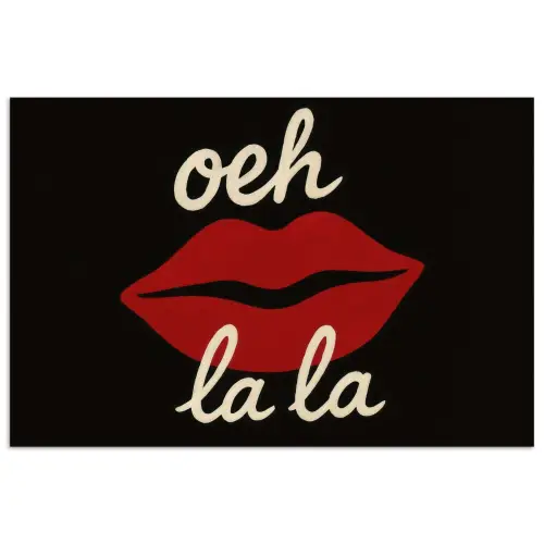 Lip - Rood - Quote poster papier klein -3d