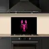 Kreeft - Fel roze keuken achterwand spatscherm klein -sfeer1
