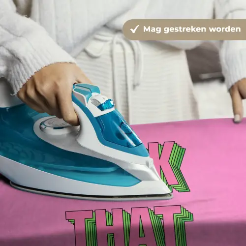 Tekst - Bold - Roze Wandkleed katoen klein -sfeer9