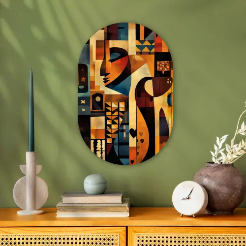 Figuren - Abstract - Symbolen Wandcirkel Ovaal Forex klein -sfeer2