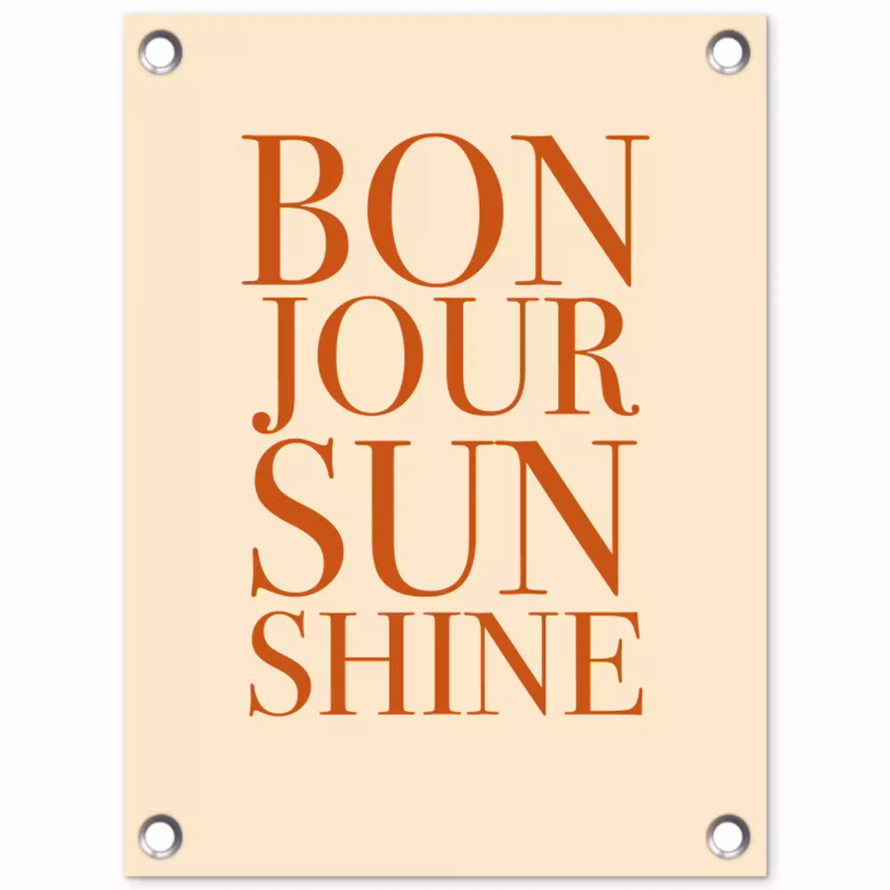 Oranje - Quote - Sun tuinposter los doek klein -3d
