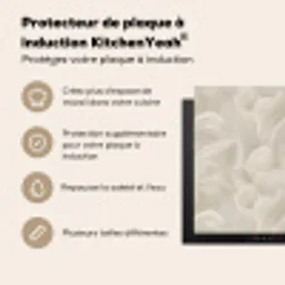 Lijnen - Waaier - Beige Inductie beschermer vinyl 3mm middel 274 -usfeer2_FR