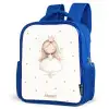 Ballerina prinses tussen beige stippen Kinderrugzak - Blauw middel -schuin