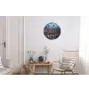 Grachten Amsterdam - Huizen - Stad - Kleurrijk Wandcirkel aluminium klein -woonkamer