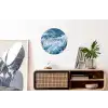 Golven - Oceaan - Blauw Wandcirkel aluminium klein -kantoor