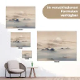 Japans - Landschap - Beige tuinposter los doek klein -Xsfeer9_DE