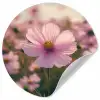 Bloemen - Paars - Wazig Wandcirkel behangsticker klein -3d