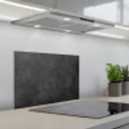 Beton - Structuur - Industrieel - Zwart - Grijs keuken achterwand spatscherm klein -3d_schuin
