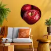 Rood - Appels - Fruit Wandcirkel Organisch Aluminium middel -sfeer4