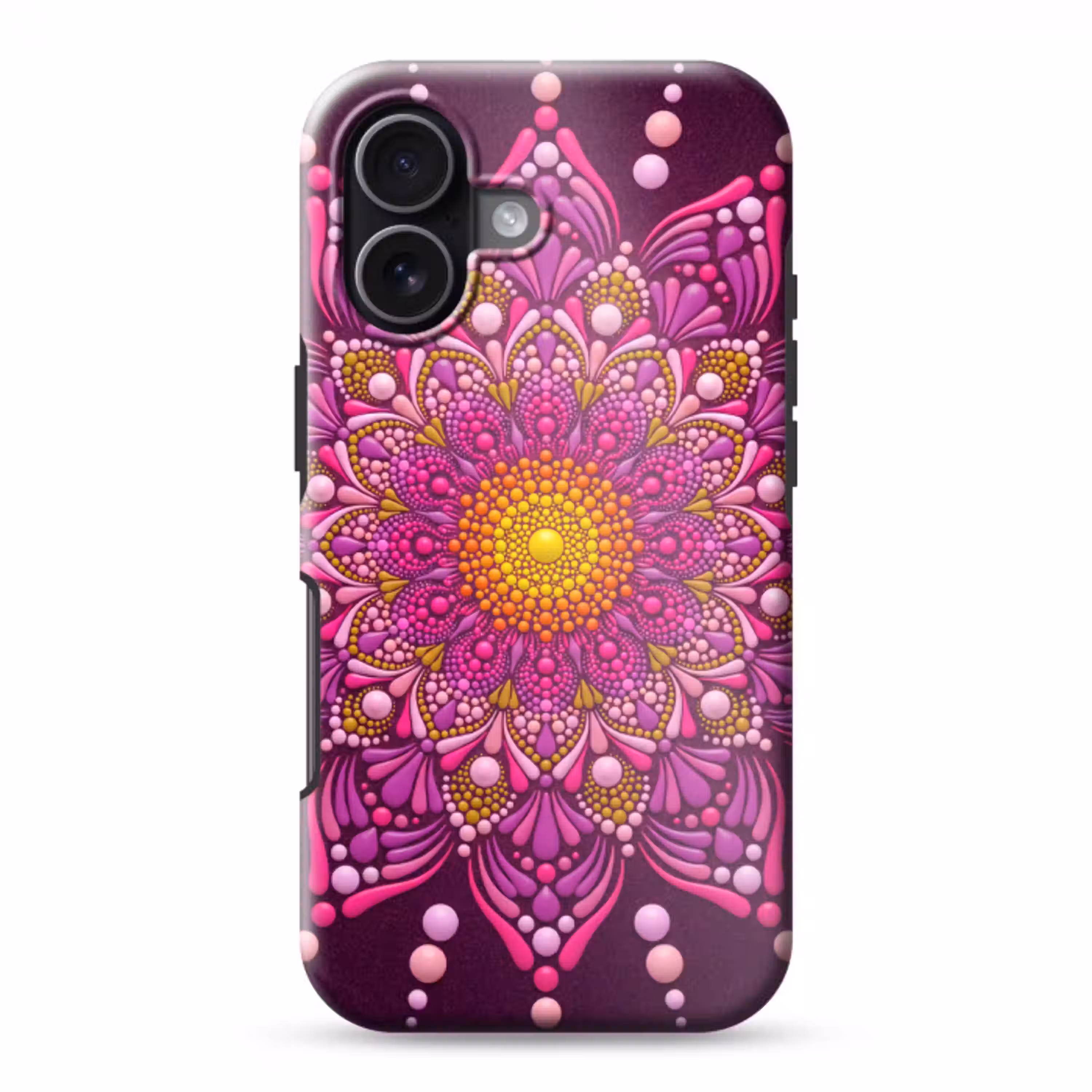 Patroon - Stippen - Abstract - Kleurrijk Toughcase MagSafe Apple iPhone 17 klein -3d