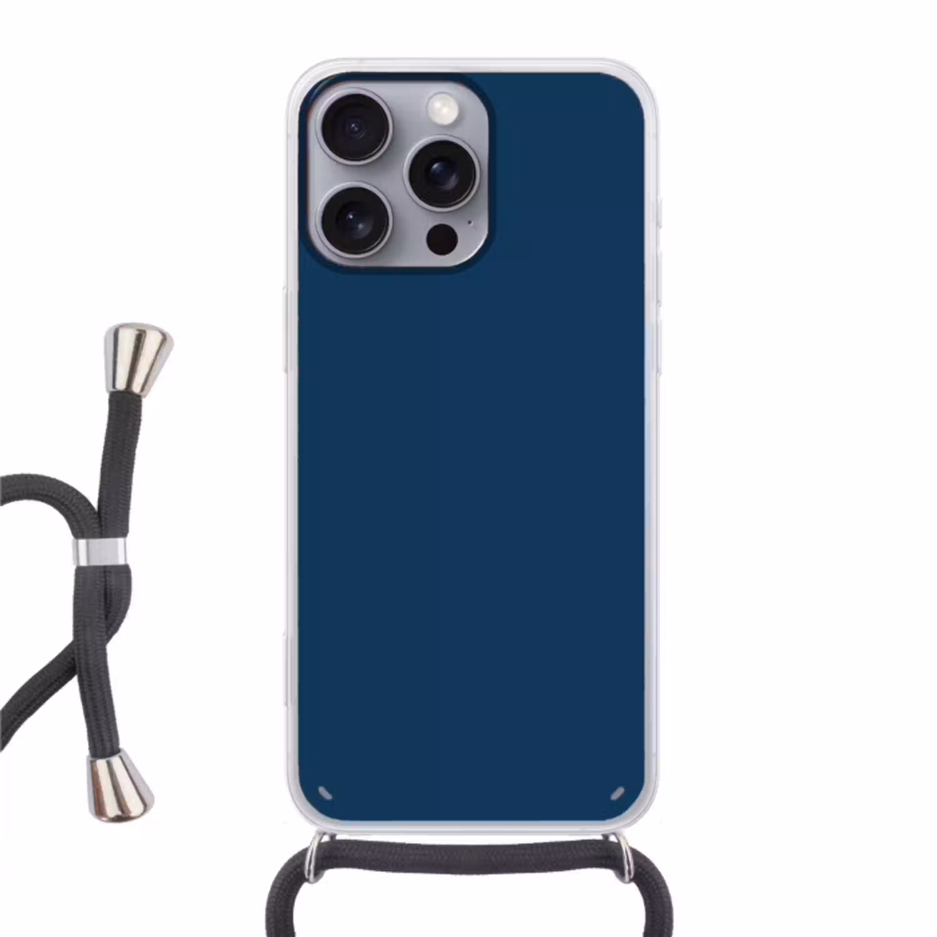 Deep - Ocean - Blauw Hoesje iPhone 16 Pro Max met koord klein 804 -3d