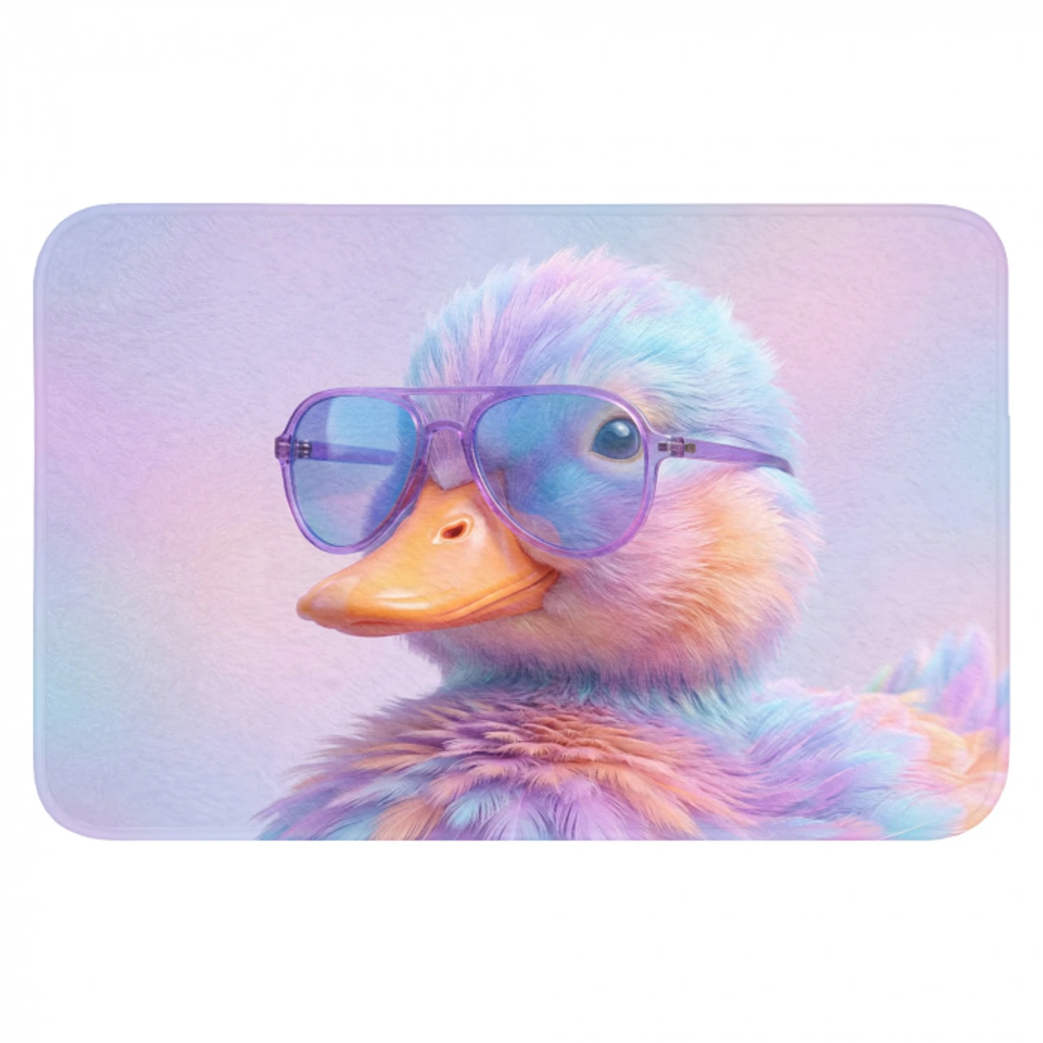 Eend - bril - Pastel WCmat klein -3d