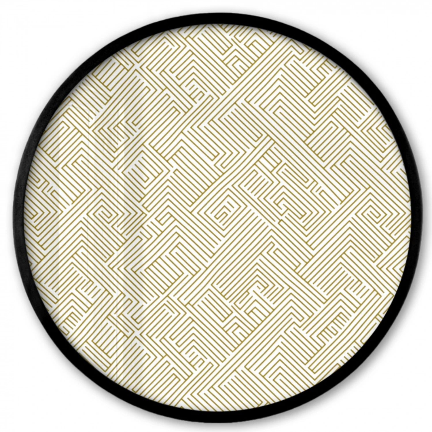 Geometrisch - Lijnen - Groen Fotolijst rond zonder passe partout klein 856 -3d