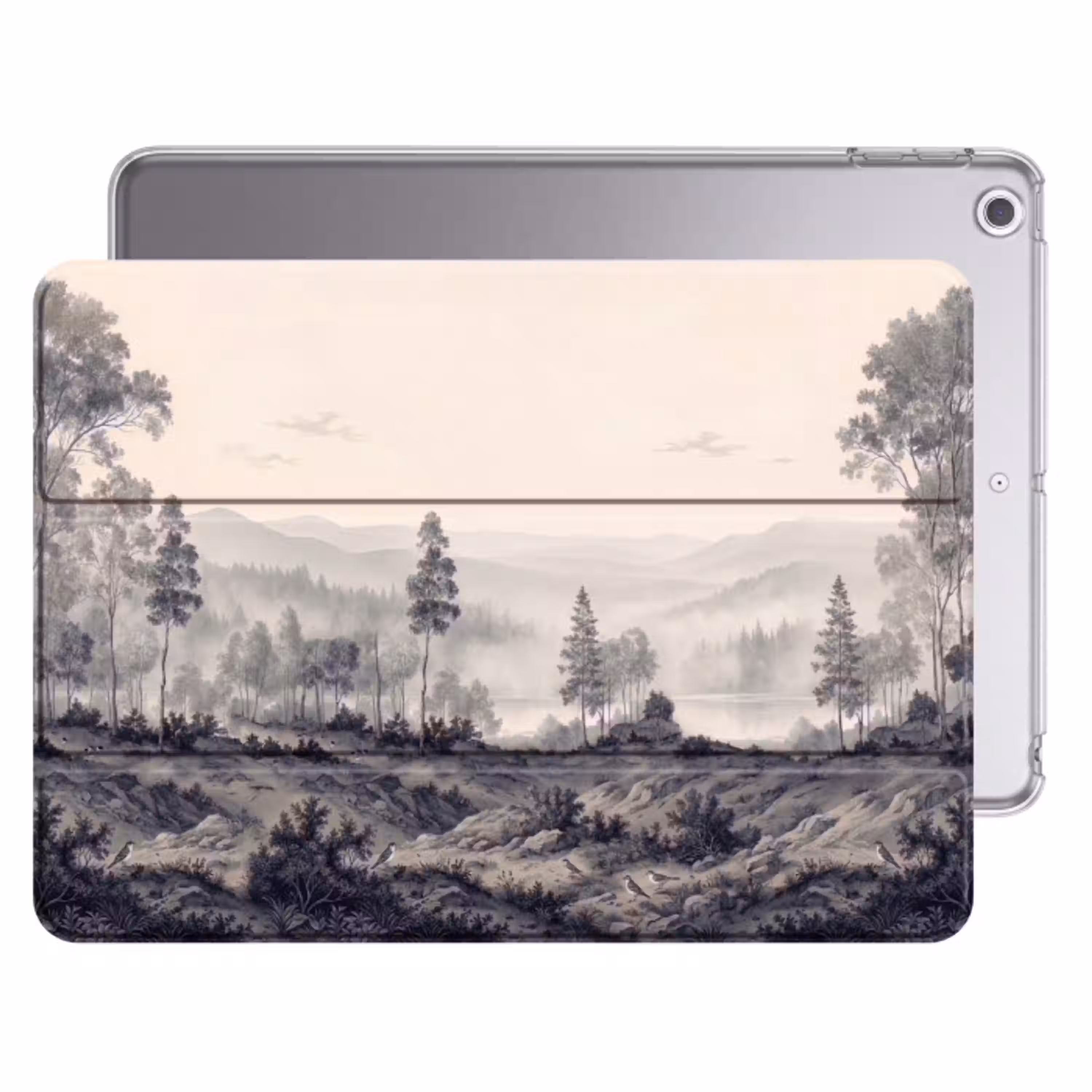 Mistig - Berglandschap - Illustratie Apple iPad 2017 middel -threedimensional_3d_global