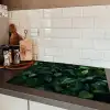 Bladeren - Ovaal - Groen - Nerven Inductie beschermer vinyl 3mm klein -sfeer3