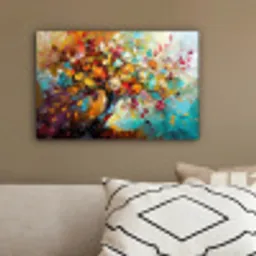 Boom - Abstract - Kleurrijk - Bloemen canvas 2cm klein -sfeer3