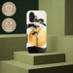 Zwarte boom - Gouden cirkel - Heuvel Toughcase MagSafe Apple iPhone 17 klein -USP_PrintM_DE