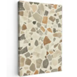 Stenen - Terrazzo - Decoratie - Tegels Tuinposter op houten frame 2 cm dik middel -3d