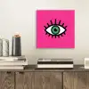 Minimalistisch - Oog - Roze aluminium wit klein -sfeer1