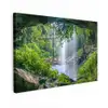 Jungle - Regenwoud - Water - Waterval - Planten Tuinposter op houten frame 2 cm dik klein -3d