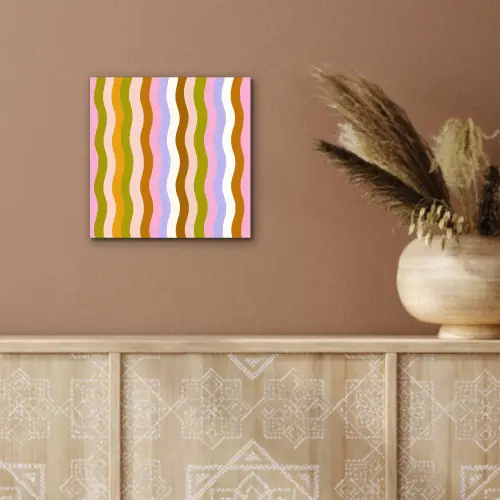 lijnen - Golven - Pastelkleuren - Patroon aluminium wit klein -sfeer4