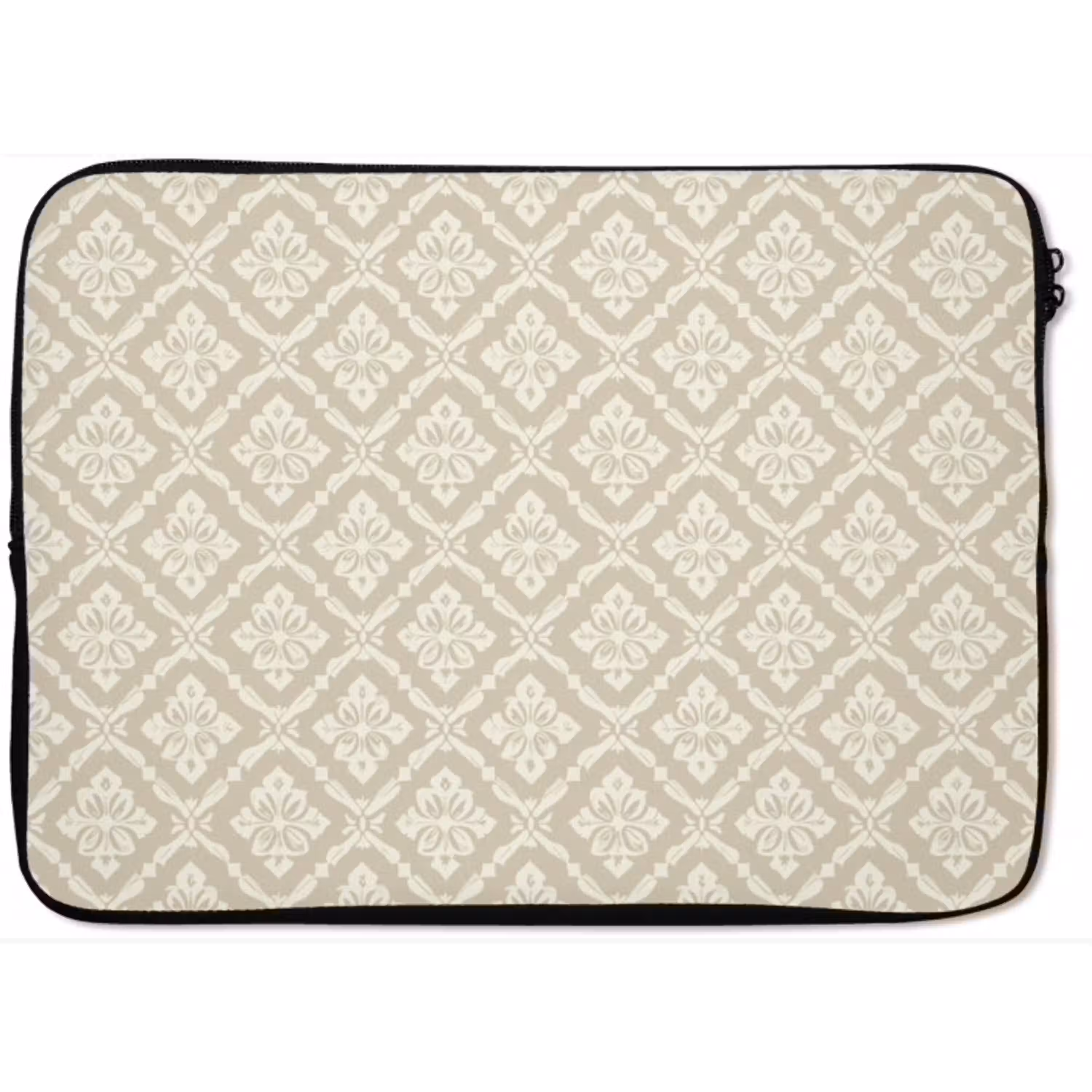 Floraal - Ornament - Beige laptophoes neopreen klein 279 -zkaufland3dotto