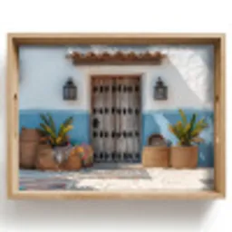 Deur - Manden - Planten Dienblad Rechthoek middel -z3d_shopping