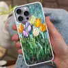 Mozaïek - Veld - Tulpen - Kleurrijk Hoesje iPhone 16 Pro Max met koord klein -sfeer3