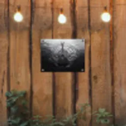 Gitaar - Hout - Water tuinposter los doek klein -sfeer1