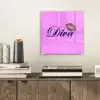 Diva - Lip - Panterprint - Roze plexiglas 5mm klein -sfeer1