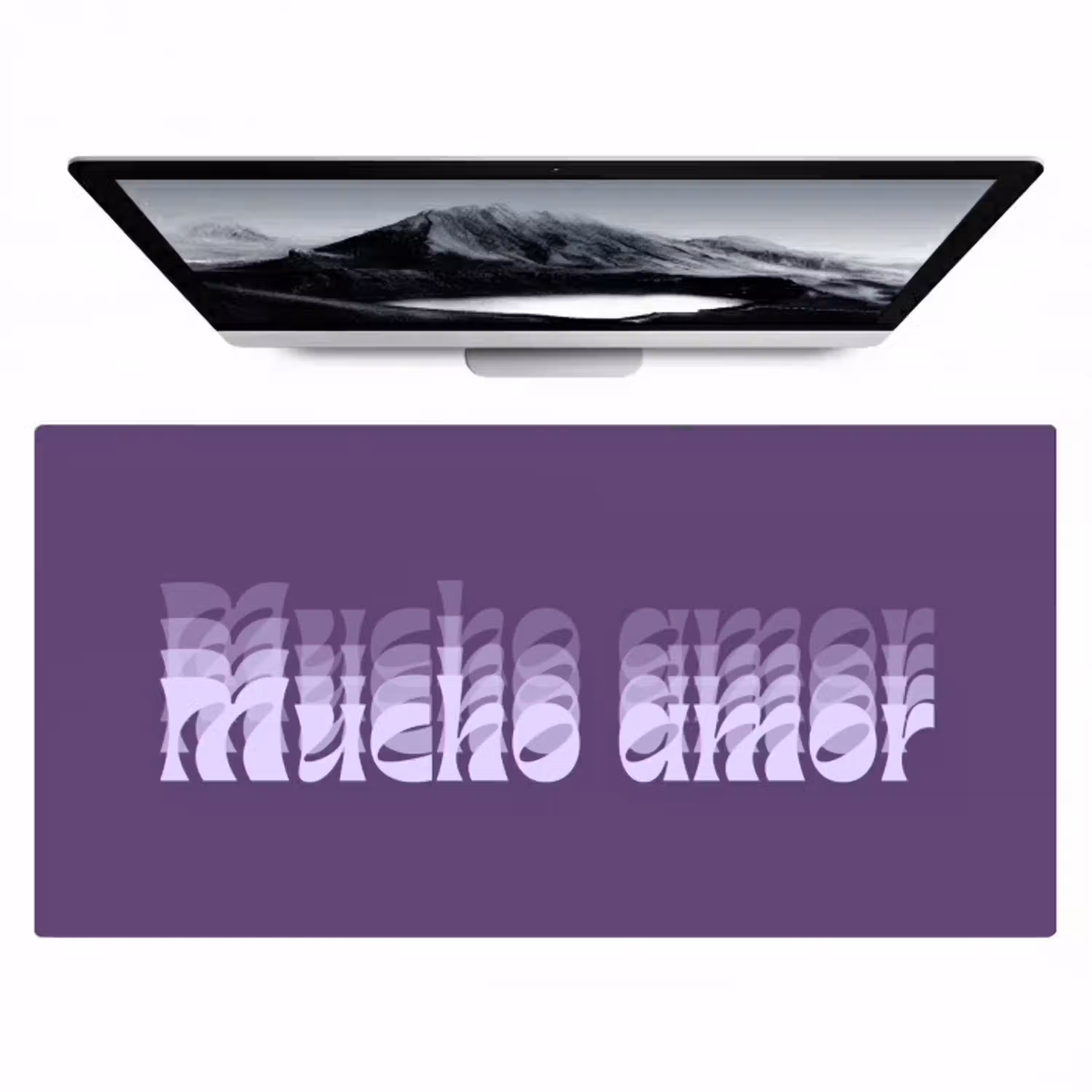 Mucho amor - Paars - Grafisch Muismat XXL klein -zzz3d