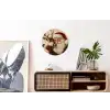 Kerstman - Rendier - Kerst - Christmas Wandcirkel aluminium klein -kantoor