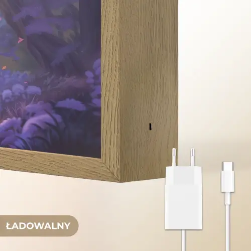 Eenhoorn - Paars - Sprookje - Fantasy dier Light Box met batterij (Wandlamp kind) middel -USP_websiteoplaadbaarNL