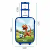 Voetbal - Dino - Sport Kinderkoffer - Blauw klein -productfoto_formaten
