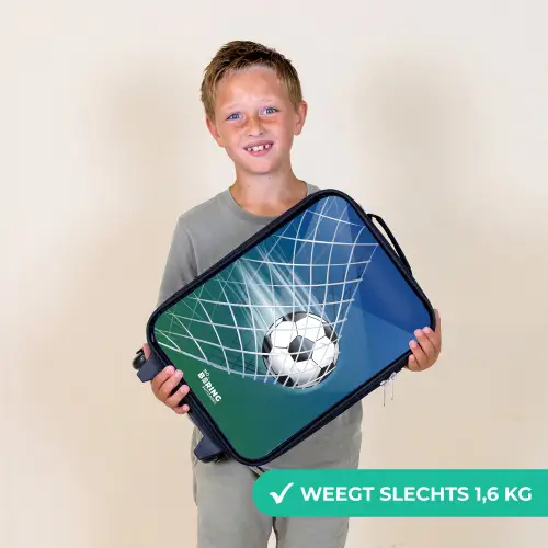 Bal in het goal Kinderkoffer - Zwart klein -sfeer4_NL