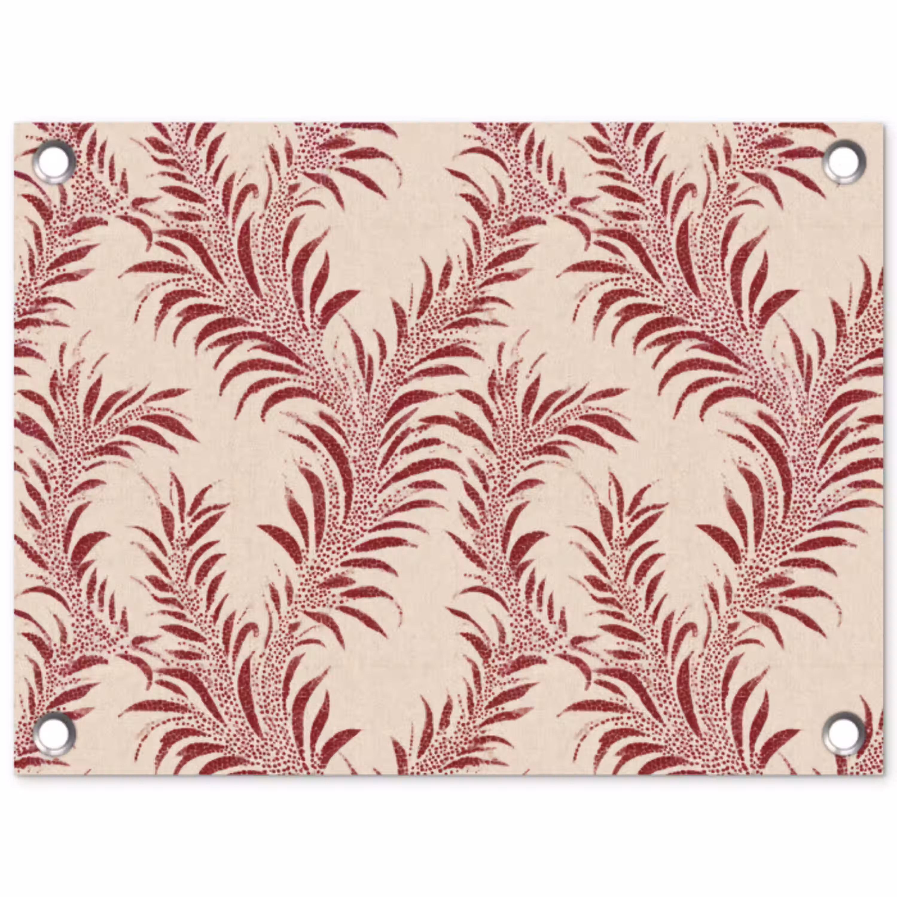 Bladeren - Linnen - Rood tuinposter los doek klein 239 -3d