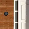 Zwarte veren - Modern Naambord Rond klein -sfeer3-rond-XS