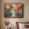 Landschap - Bos - Kleuren - Natuur Textielframe zwart klein -sfeer1