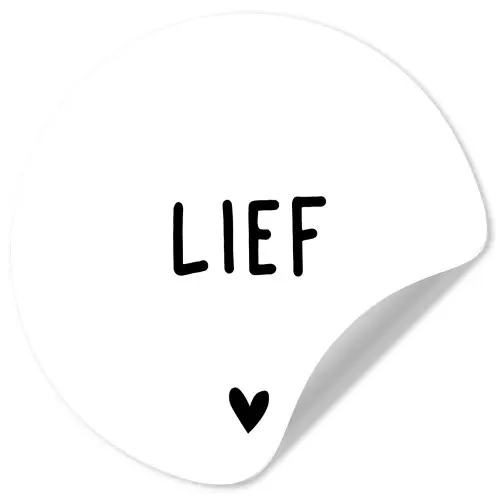 Quotes - Lief - Spreuken Wandcirkel behangsticker klein -3d