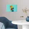 Avocado - Groen - Pit - Schaduw poster papier klein -sfeer3
