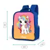 Kleine eenhoorn met regenboog kleuren Kinderrugzak - Blauw middel -productfoto_formaten
