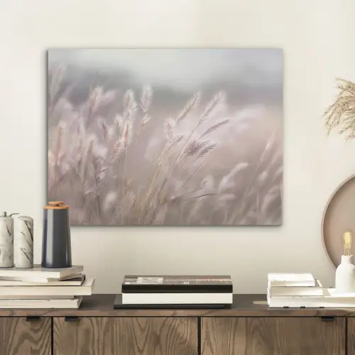 Graspluimen - Wind - Beige - Mistig PET vilt klein -sfeer1
