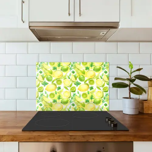 Citroen - Geel - Limoen - Groen keuken achterwand spatscherm klein 900 -sfeer2
