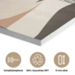 Japandi - Landschap - Beige PET vilt klein -closeup_DE