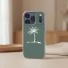 Palmboom - Wit - Groen - Tropisch Telefoonhoesje iPhone 17 Pro klein -sfeer2