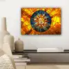 Mozaïek - Zon - Geel - Cirkel canvas 2cm klein -sfeer6