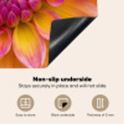 Dahlia - Bloem - Oranje Inductie beschermer vinyl 3mm middel -vsfeer4_ENG