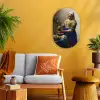 Het melkmeisje - Schilderij van Johannes Vermeer Wandcirkel Ovaal Forex klein -sfeer4