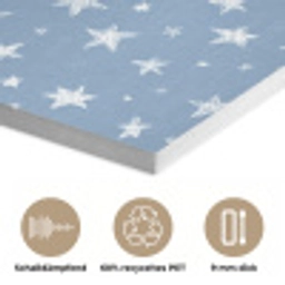 Sterretjes - Patroon - Blauw PET vilt klein 837 -closeup_DE