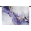 Paars - Modern - Marmer - Abstract Wandkleed katoen klein -zz3d